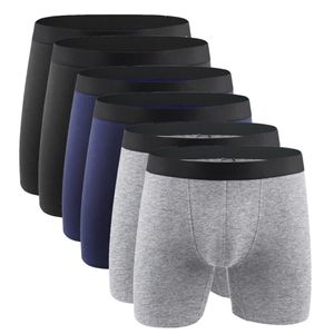 Calcinha masculina de algodão boxer shorts perna longa conforto masculino hombre boxer marca tamanho europeu mais S-XXL 185v