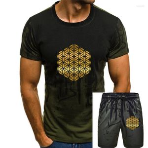 Fatos masculinos flor da vida camiseta formas geométricas frutas hipster top unissex homens mulheres tee