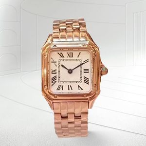 Gold Designer Automatyczne zegarki Kobiety zbiornikowe suknia biznesowa zegarek Square Quartz Battery Watch zegarek wysokiej jakości Kobieta Montre Luxe