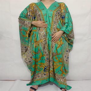 Abbigliamento etnico stampato sexy scollo a V colore nero seta bohemien caftano maxi abiti 130 cm 130 cm tradizionali donne musulmane kuwaitiane Ev276l