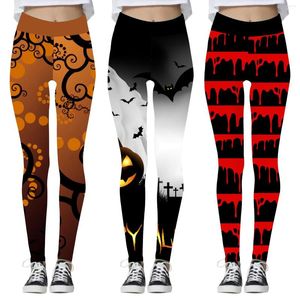 Kobiety Leggingi Halloween Print Drukuj Kompresyjne spodnie joga