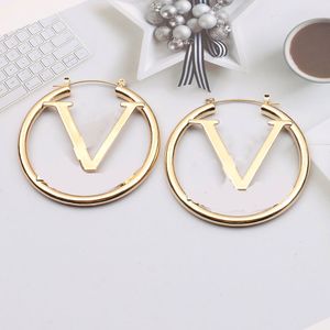 Projektant Hoop Colkings Studs Design Big Round Earring Titanium Steel Gold Stud Stud Luksusowe kolczyki dla kobiet prezenty imprezowe