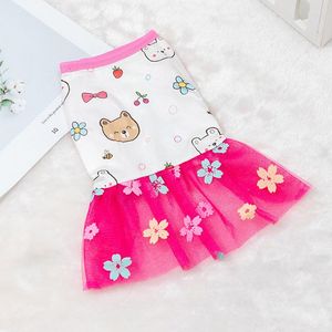 Vestuário para cães Urso Impressão Pet Vestido Brilhante Laser Estrelas Vestidos de Princesa para Cães Gato Universal Festa de Casamento Saia Roupas Chihuahua