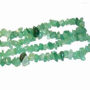 Perline all'ingrosso moda chip forma verde in pietra naturale da 5-8 mm per gioielli fai da te filo da 34 circa 200 pz lotto