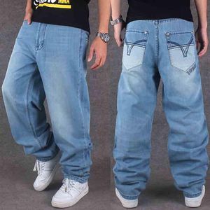 Tide Marke Herren Hip-Hop-Jeans HIPHOP-Kleidung lässige lose Hosen plus Dünger plus Größe Herrenjeans Auf jeden Fall di236P