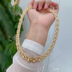 Mode Pure Gold Kette Halskette Frauen Männer Damen Braut Verlobung Hochzeit Weiblichen Schmuck