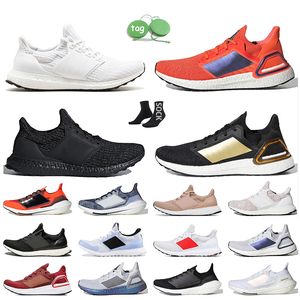 UltraBoosts 22 20 19 Koşu Ayakkabıları Kadınlar Erkek Ultra 4.0 DNA Bulut Beyaz Siyah Sole Kül Peach Tech Indigo OG Mesh Tenis Eğitmenleri Koşucular Jogging Yürüyüş Saborlar