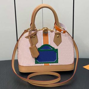 女性デザイナーバッグ5A最高品質のショルダーバッグホワイトキャンバスハンドバッグファッションレディアルマbbクロスボディパリとパリストリートサインシェルトートウォレット