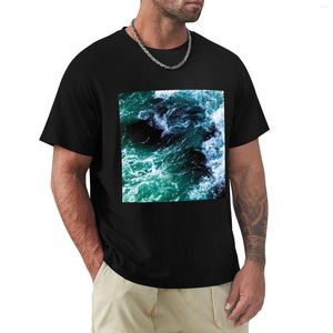 Erkek Polos Mavi Okyanus Yaz Plajı Dalgaları T-Shirt Büyük boy tişört spor fan tişörtleri kısa uzun kollu tişörtler