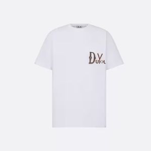 DUYOU Men's Relaxed Fit T-shirt Brand Clothing Men Women Summer T Shirt with Embrodiery Logo Slub Cotton Jersey High Quality Tops 7189
