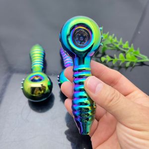 Tubos de fumaça Hookah Bong Glass Rig Oil Water Pipe Novo Multi Espiral Galvanizado Tubo de Vidro Colorido