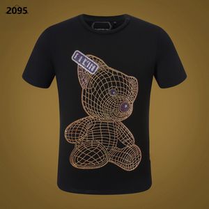 Yeni stil Phillip Sade Erkekler Tişörtler Tasarımcı PP Kafatası Elmas T Shirt Kısa Kollu Dolar Brown Bear Bear Tee Yüksek Kaliteli Kafatasları T Shirt Üstleri WP12095
