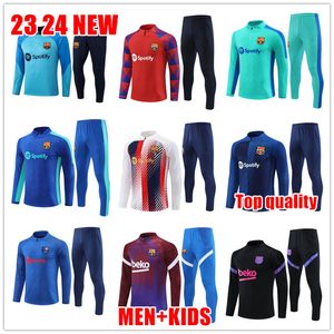 2023 Barcelona eşofman Barca Futbol Erkekler Çocuk Set Yetişkin Erkekler Lewandowski Pedri Eğitim Takım 23 24 Erkek Terziller Barcelona Eğitim Takım Sweatshirt Top