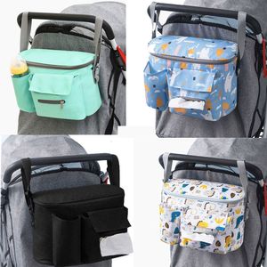 Stroller Parts Accessories Universal Baby Organizer with Cup Holders Diaper Storage Pockets for Phone Keys Toys Compact Design l230915