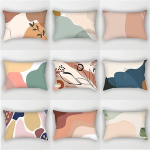 Pillow Short Plush Abstract Simple Style Cover 30x50cm 40x60cm/12x20in 16x24in Office Living Room Backrest Lumbar