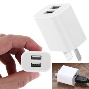 Carregador de parede universal para viagem, 5v 2a, usb duplo, ac, adaptador de energia, tomada au, cabeça de carregamento de telefone, padrão australiano