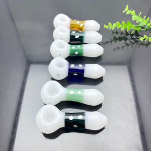 Tubos de fumaça Hookah Bong Glass Rig Oil Water Pipe Novo tubo de vidro de jade branco colorido