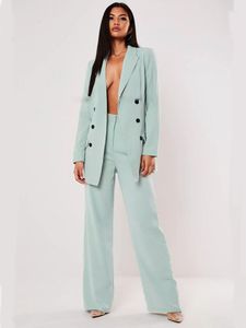 Men's Suits Women's Suit Double Breasted Slim Fit 2 Piece Lady Top Pants Blazer Sets Tailleur Femme