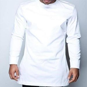 African fashion shirts men long sleeve dashiki o-neck white solid tops soft tailor made African clothing2887