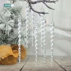 Altre forniture per feste per eventi 12 pezzi Simulazione natalizia Ghiaccio Albero di Natale Prodotto pendente Ghiacciolo finto Decorazione anno invernale Navidad 13 cm 230915