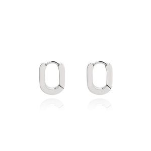 Titanium steel Ear Cuff does not fade minimalist style bold flat oval ring earrings male and female personality street242t