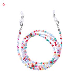 Óculos de sol quadros moda colorido arroz grânulos óculos corrente frisado máscara cinta feminino pescoço óculos cordão for2869