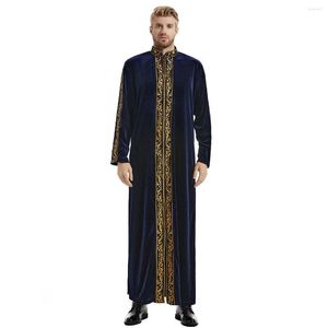 Roupas étnicas Dubai Árabe Muçulmano Mens Vestido Jubba Thobe Moda Abayas Casual Kaftan Robe Africaine 2023