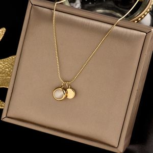 Luxury 18k Gold-plated Necklaces Designer Women's Necklace Fashion Jewelry Senior Circle Letter Necklace Exquisite Long Chain192R