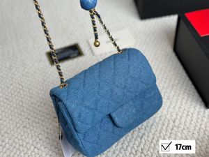 Designer saco de sela saco de ombro vintage CC denim saco acolchoado bolsa senhora crossbody designer sacos luxurys bolsas mulher sacos de aleta