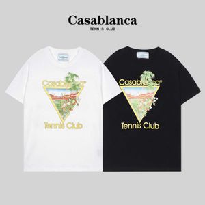 Designer casablanca herr mode tshirt casablanca trendiga helt nya casablanca tropisk sommarfrukttryck kort ärm hög kvalitet cool mäns t-shirt