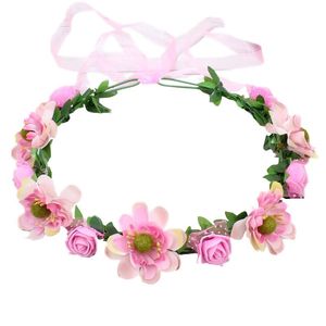 New Floral Headwear Bohemian Seaside Floral Hair Ornament Bride Children's Hair Band