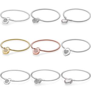 Moments Lock Your Promise Regal Heart Signature Padlock Bracelet Fit Fashion 925 STERLING SILVER BANGRE BANGRE CHARM DIY JEWELRY270L