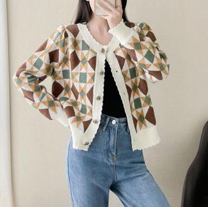 Women Brand Sweaters Designer Letter Pattern Cardigan Sweater Coat Wool Blended Woman Knitwear Ladies Knitted Top V-Neck Long Sleeve coat