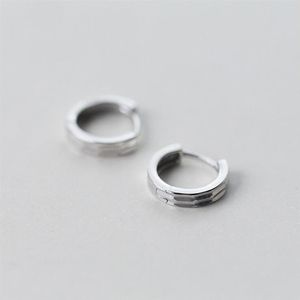 Solid Sterling Silver Simple Huggie Hoop Earrings Men Women A1044 241L