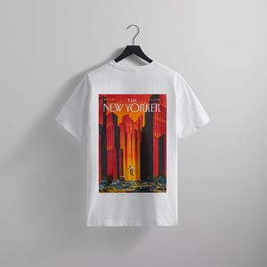 Мужские футболки Mens Designer T Roomts Trends Trends Brand Rabbit Paper Рукобавление нью-йоркской горизонт с горизочным принтом круглой шею свободна повседневная хлопковая футболка Мужчины и женщины графическая фут