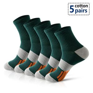 Men's Socks Ankle With Cushion Athletic Running Breathable Comfort For 5 Pairs Lot Sports Sock Men