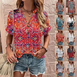 Damenpullover 2023 Frühjahr/Sommer Produkt Amazon Wish Foreign Trade Wear Europäische und amerikanische Top-Druck Twist Button Short