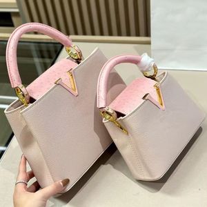 Moda Marmont Women Luxurys v Shape Designers Bolsas de couro reais bolsas de ombro de compras bolsas de ombro bolsa de carteira lady bolsa rosa