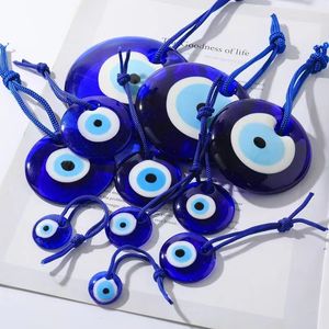 Creative Turkish Blue Eyes Round Pendant Glass DIY Jewelry Necklace Bracelets Devil's Eye Jewelry Gift Accessories