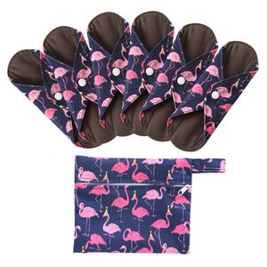 Feminine Hygiene Sanitary Pads Reusable Cloth Menstrual Pads Washable Sanitary Towel Cloth Bamboo Menstrual Pads 6 PCS Cloth Pads With Wet Bag 230915