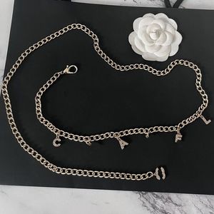 Fashion Women's Chain Belt 18k Luxury Waist Chain Letter Women's Metal Dress Accessories Belt