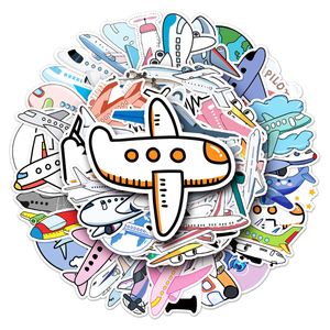 50pcs漫画航空機の性格グラフィティステッカーPVCクリエイティブ防水DIY車の装飾