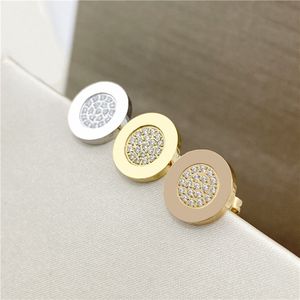 fashion Stud Earrings luxury earrings rose Silver 18K Gold Plated Titanium Agate shell for Women Girls Valentine's Wedding designer Jewelry