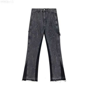 2023 New Designer Men's Gallery Slacks Jeans Painfully torn Men's Luxury Fashion Gallery Dark Jeans Slim fit motorcycle denim Men's spotted slacks