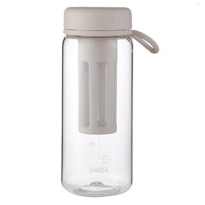 Kaffekrukor 600 ml Kalltillverkare Iced Shaker Portable Brew Jar med skala vattenflaskor för utomhussportresor