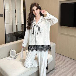 Pijamas femininos inverno manga longa ouro veludo pijamas 2 peça conjunto feminino casa roupas senhoras pijamas homewear pijamas mujer lounge conjuntos