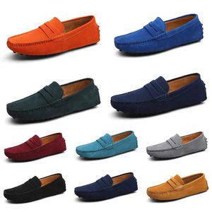 mens women outdoor Shoes Leather soft sole black red orange blue brown orange Burgundy comfortable sneaker forty-six