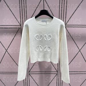 Designer Woman Knits Luxury Women T Shirts White Black Long Sleeve Shirt Charming Autumn Spring Bottom Tops225s