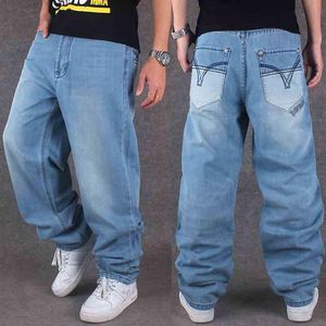 Tide brand men's hip-hop jeans HIPHOP clothing casual loose trousers plus fertilizer plus size Men's Jeans Definitely di267B