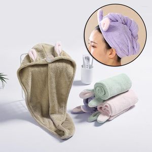 Toalha de cabelo feminina toalha de microfibra para secar turbante rápido anti frizz